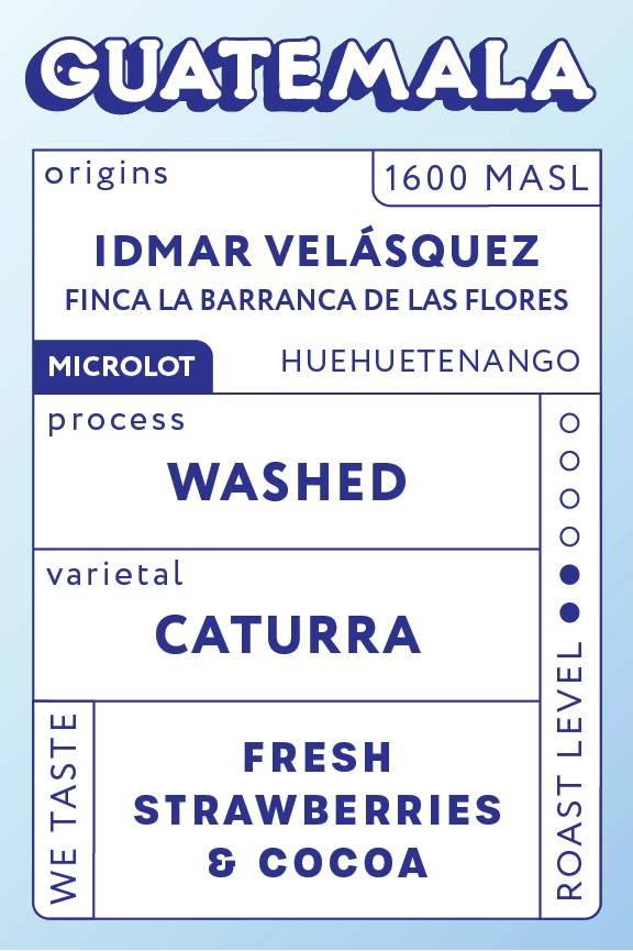 Guatemala coffee label design