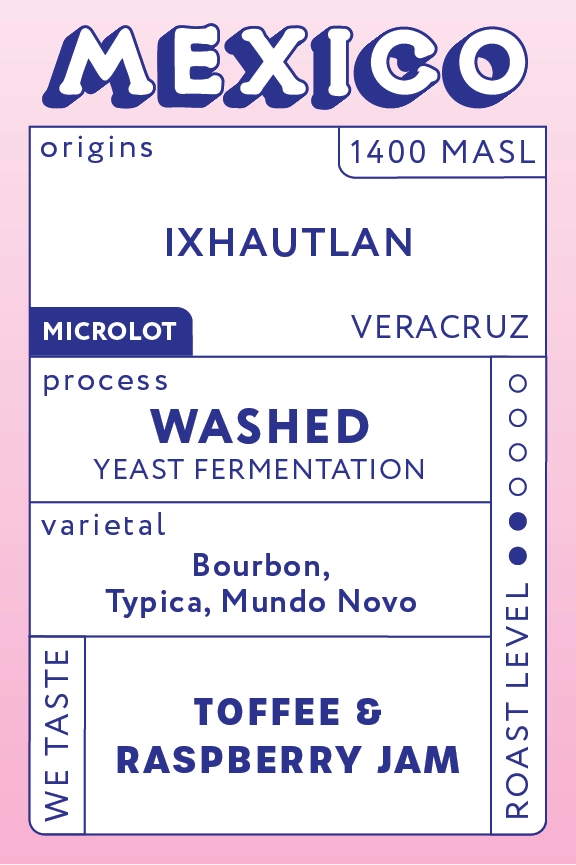 Mexico coffee label design