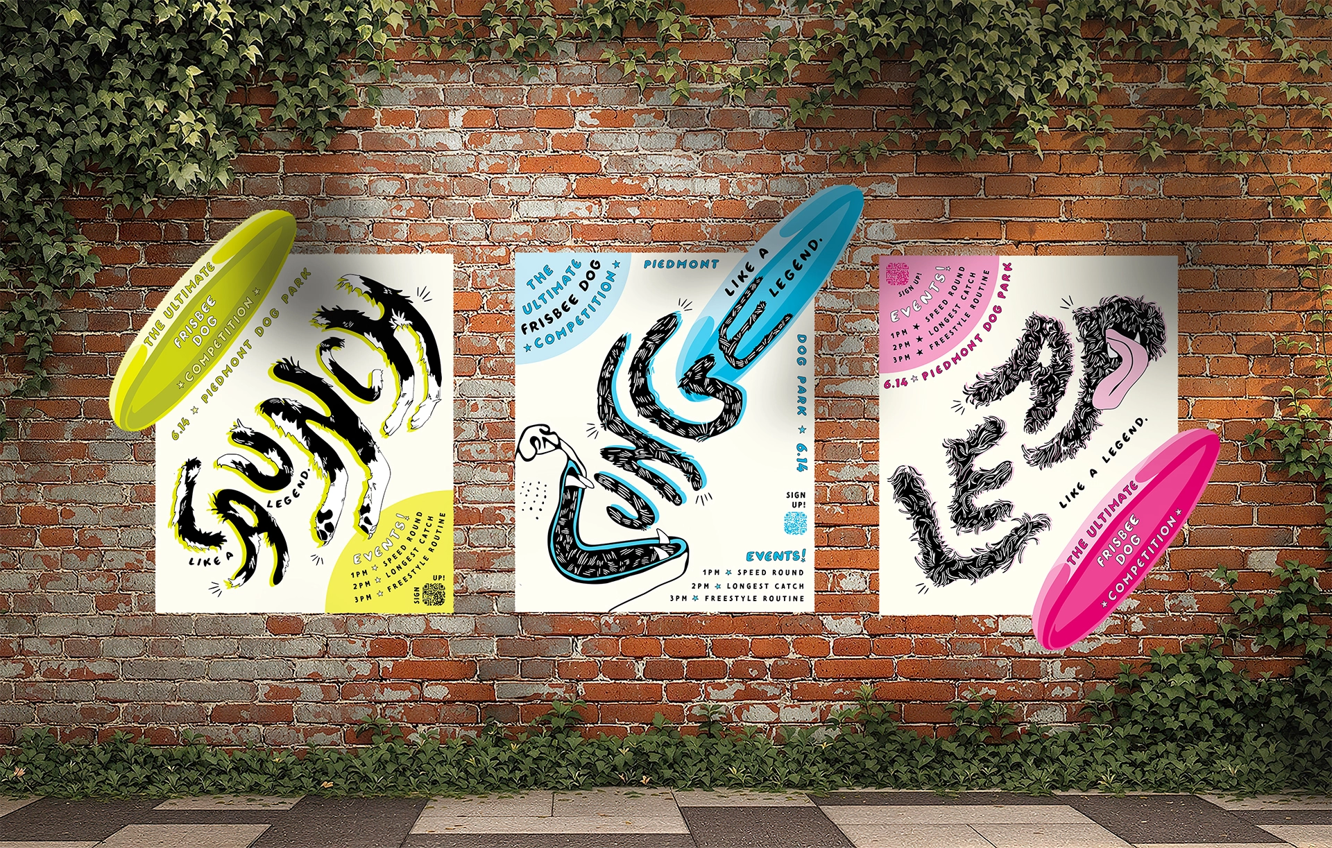 Complete Frisbee Dog poster series overview