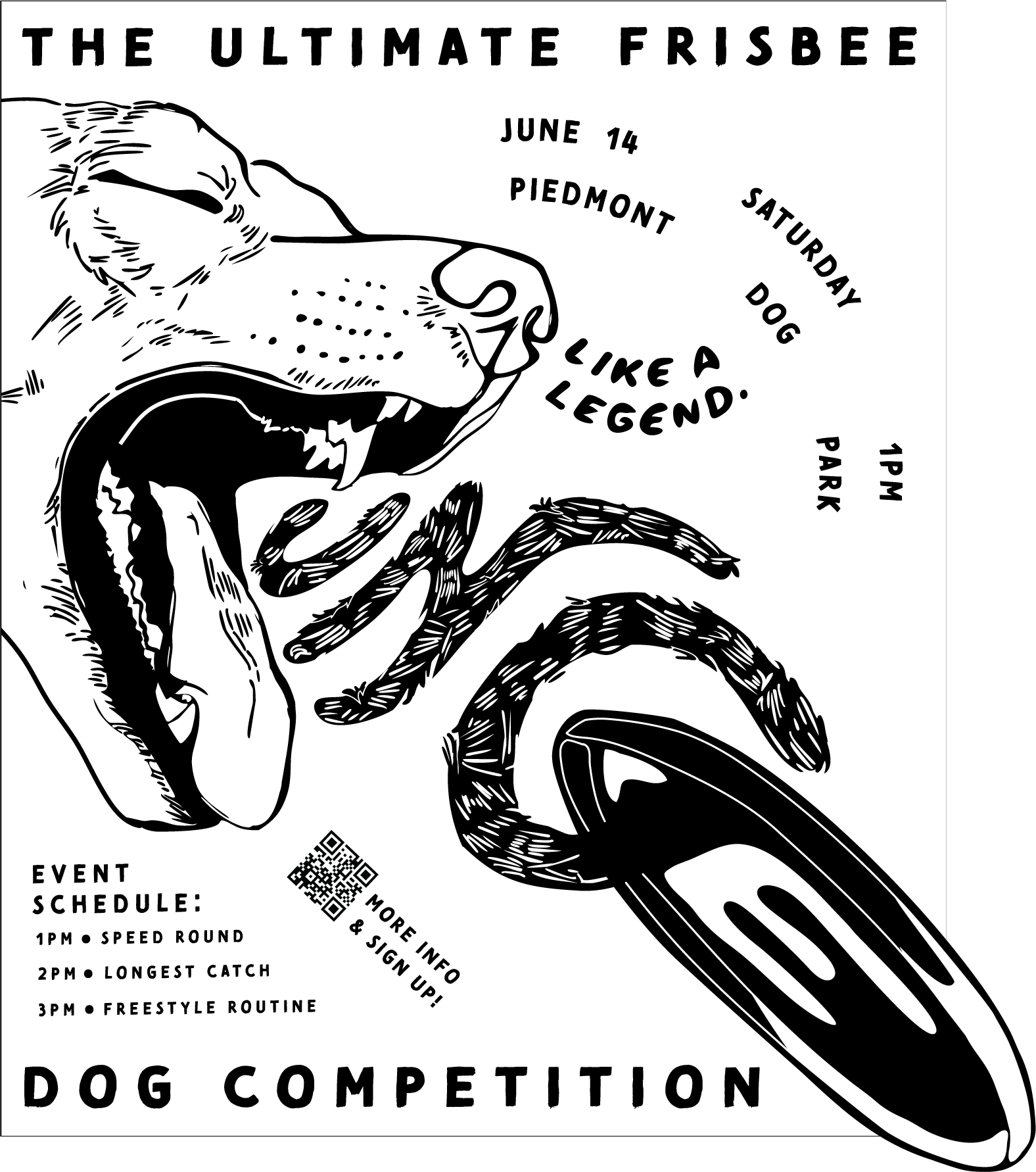 Lunge poster draft showing design process