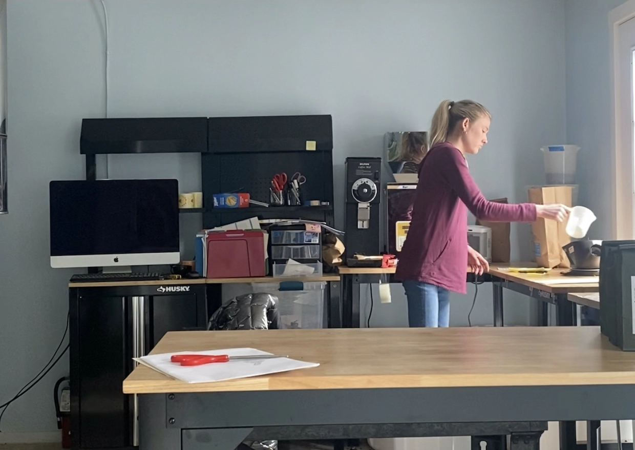 Close-up of coffee beans showing quality