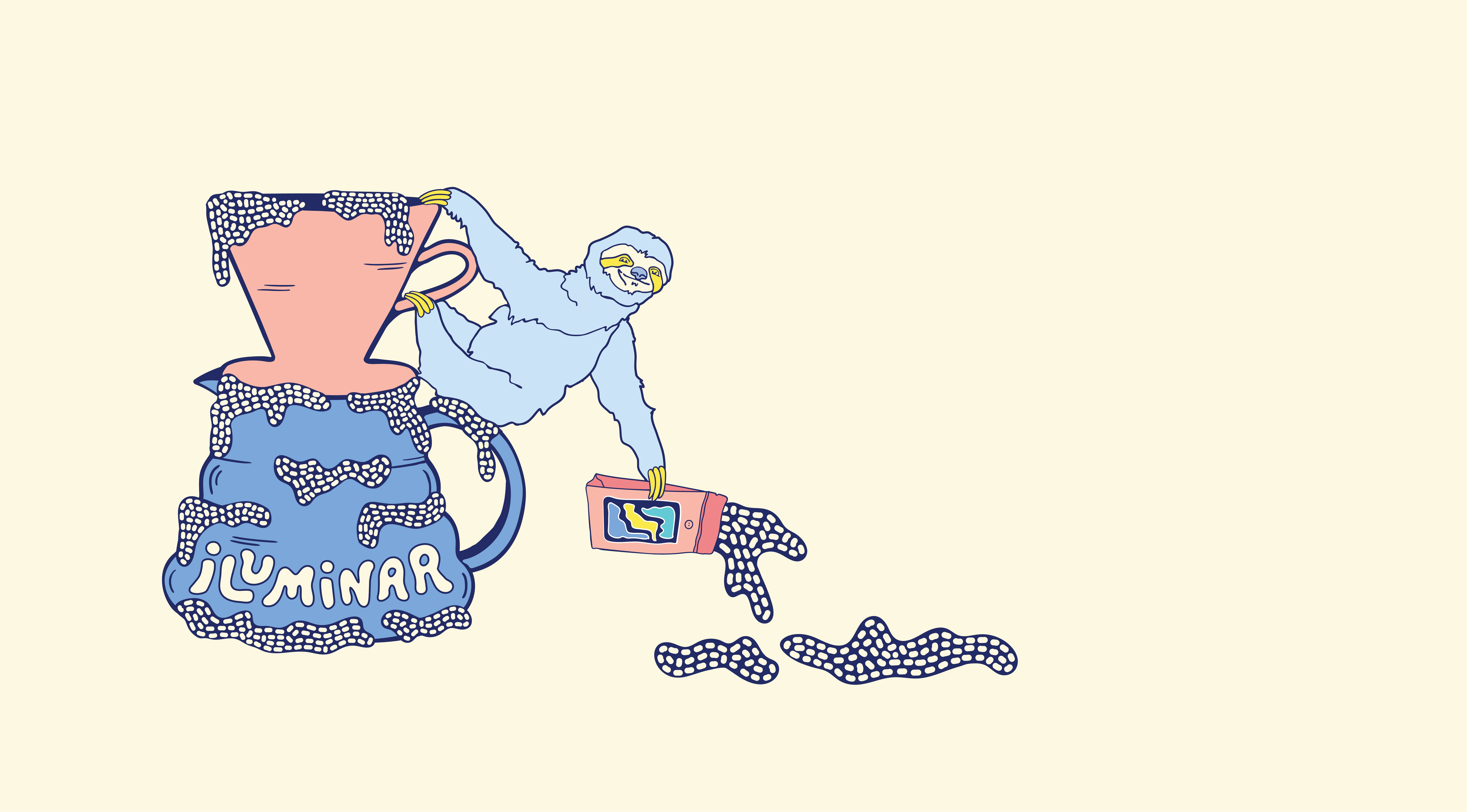 Iluminar Coffee website hero showing branding